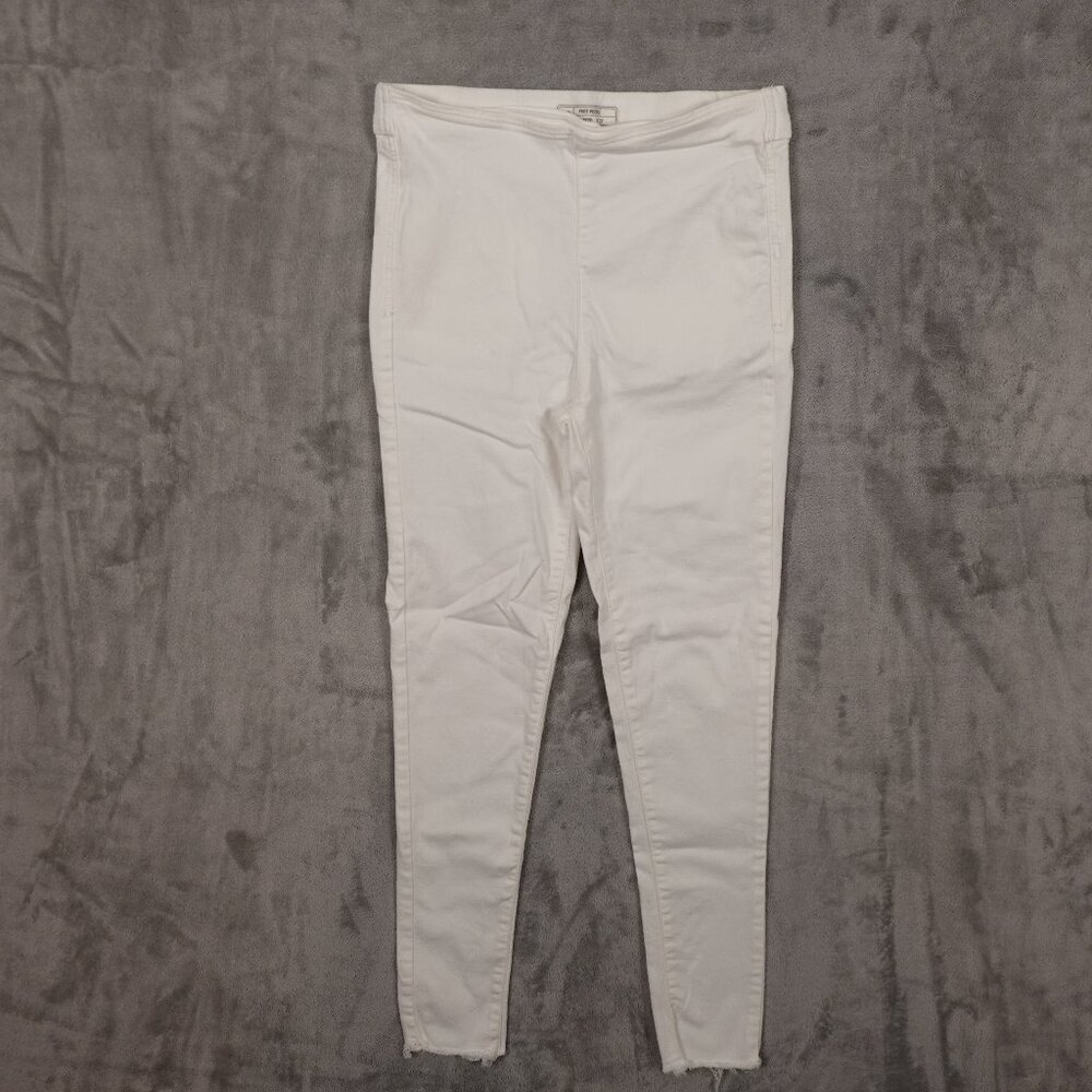 Free People high rise skinny crop jeggings women's 27 white